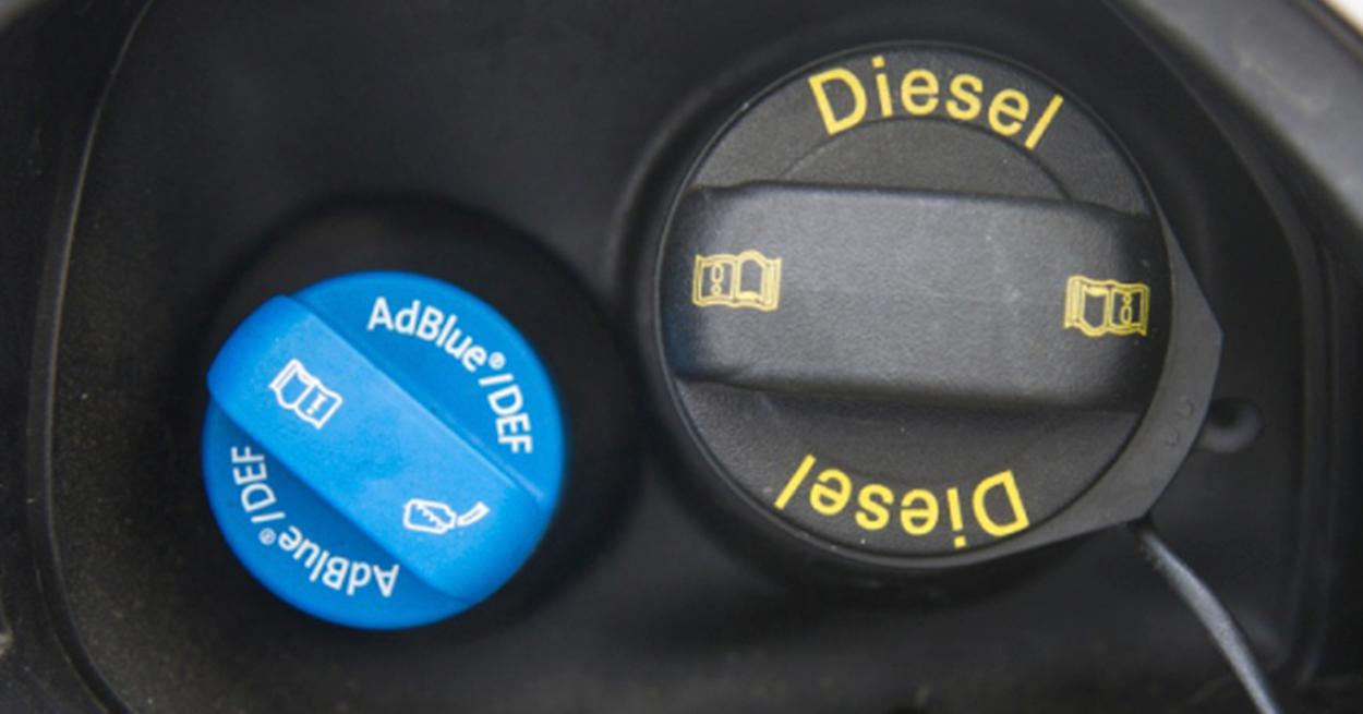 AdBlue tank in passenger car